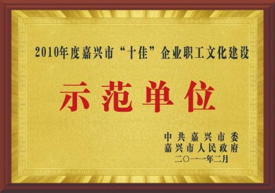嘉興市“十佳”企業職工文化建設示范單位